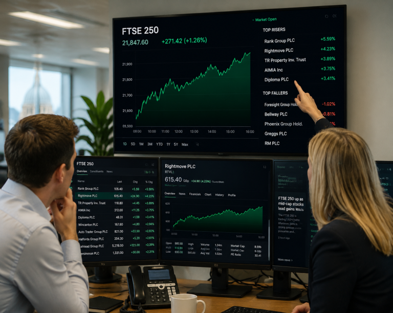 FTSE 250 edges up as Segro rally lifts UK property stocks